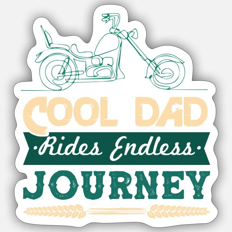 motorrad papa - Sticker Größe S (10 x 10 cm) - Mattweiß