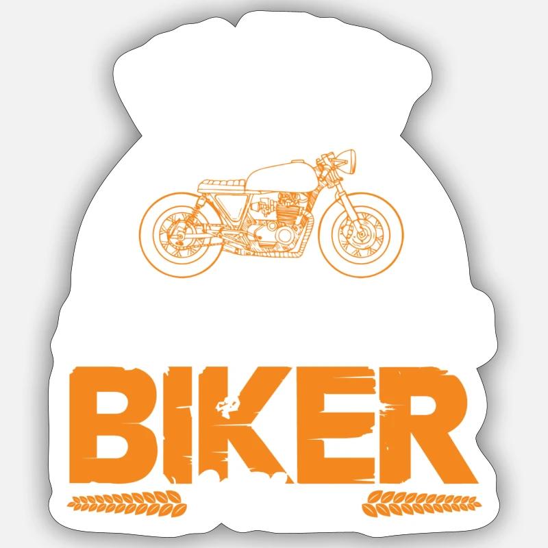 motorrad ehefrau spruch - Sticker Größe S (10 x 10 cm) - Mattweiß