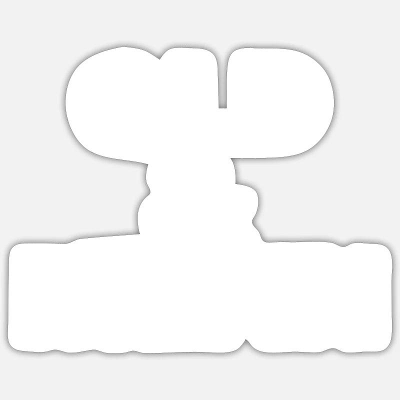 OLD AND MEAN - Sticker size S (10 x 10 cm) - white matte