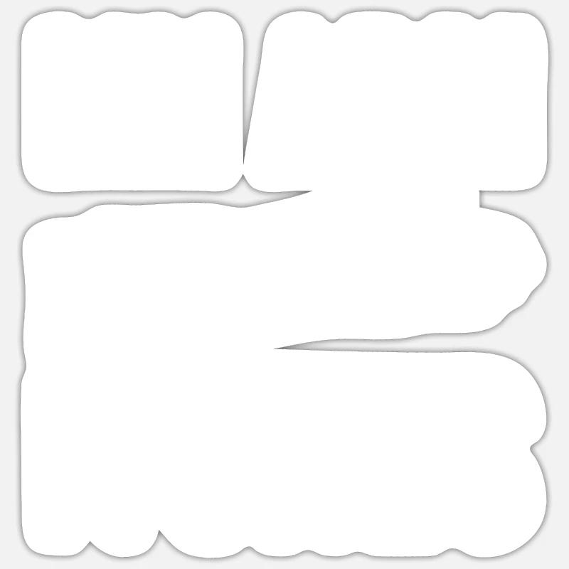 Broken arm - Sticker size S (10 x 10 cm) - white matte