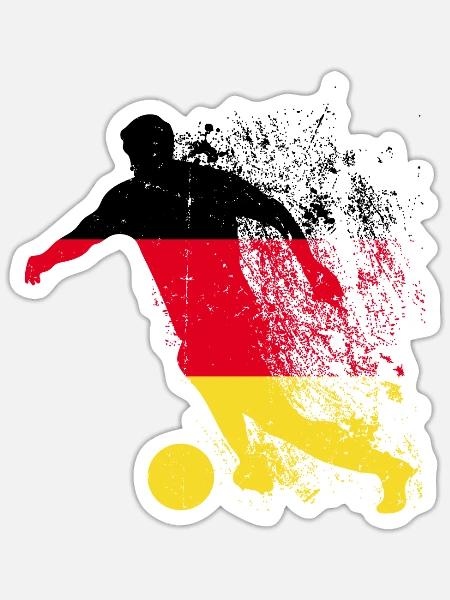 Nationalmannschaft Deutschland Fußball Weltmeister - Sticker Größe S (10 x 10 cm) - Mattweiß