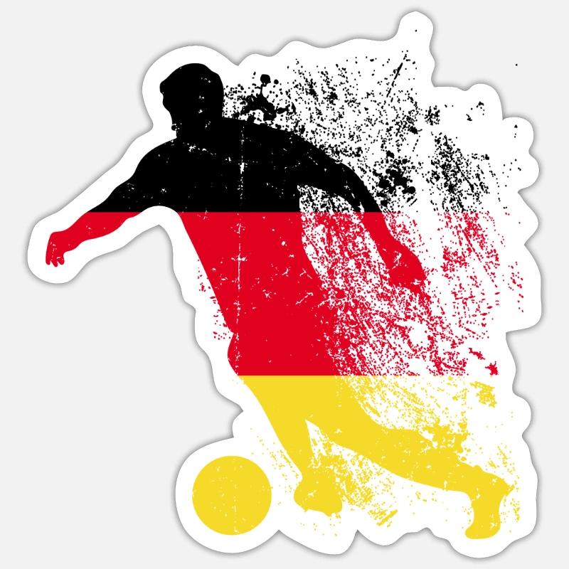 de l’équipe d’Allemagne - Sticker taille S (10 x 10 cm) - blanc mat