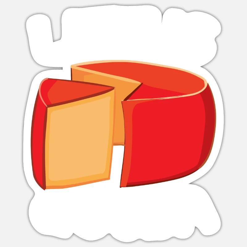 Morceau de fromage Gouda Sticker taille S (10 x 10 cm)