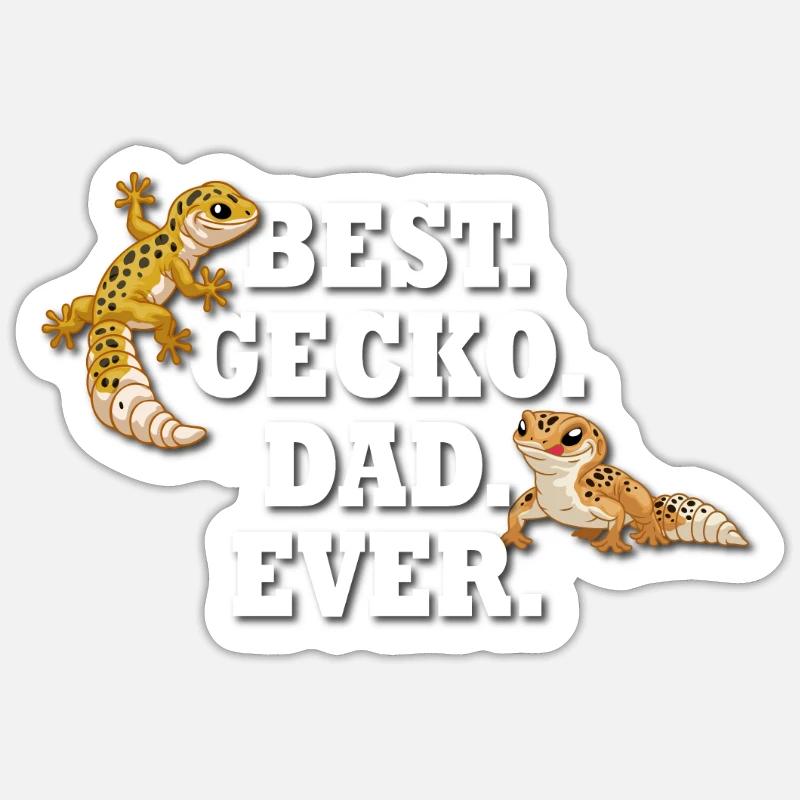 Leopard Gecko - Sticker size S (10 x 10 cm) - white matte