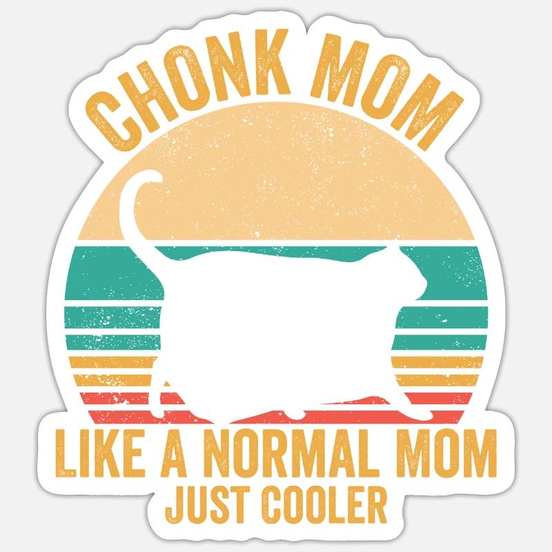 Chonk Meme Katze - Sticker Größe S (10 x 10 cm) - Mattweiß