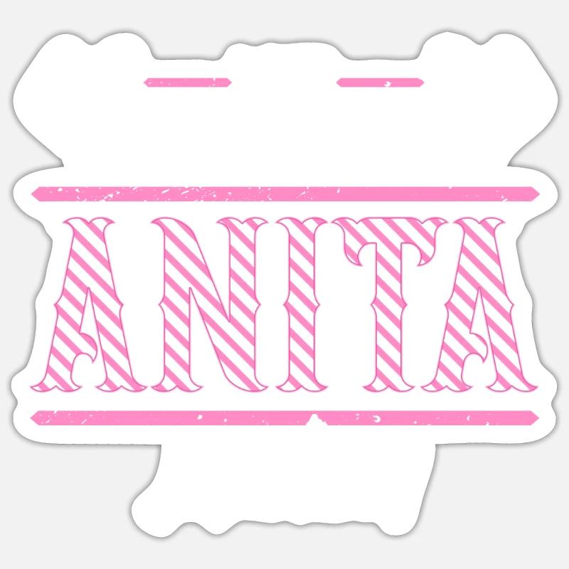 Anita Geschenkidee Geschenk Geburtstag - Sticker Größe S (10 x 10 cm) - Mattweiß