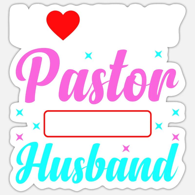 J’aime mon pasteur Il est mon mari Jésus Sticker taille S (10 x 10 cm)
