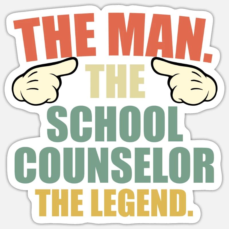 Ein Mann Eine Legende Ein Schulbegleiter - Sticker Größe S (10 x 10 cm) - Mattweiß