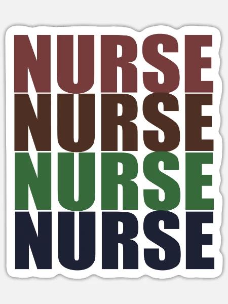 Krankenschwester - Sticker Größe S (10 x 10 cm) - Mattweiß