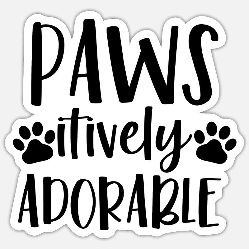 Pawsitivement admirable - Sticker taille S (10 x 10 cm) - blanc mat