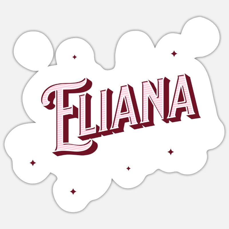 Eliana name personalized - Sticker size S (10 x 10 cm) - white matte
