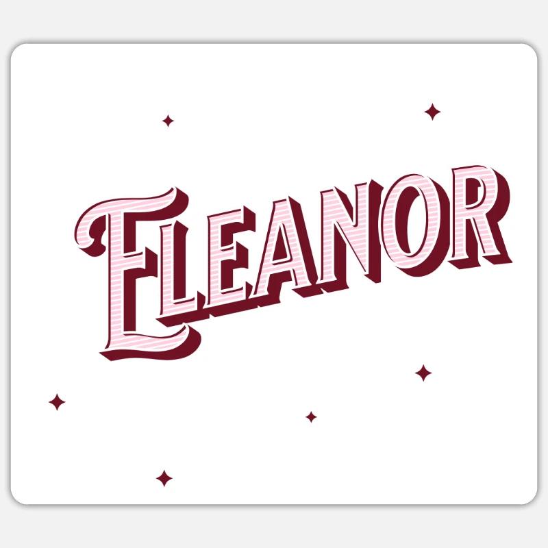 Eleanor name personalized - Sticker size S (10 x 10 cm) - white matte