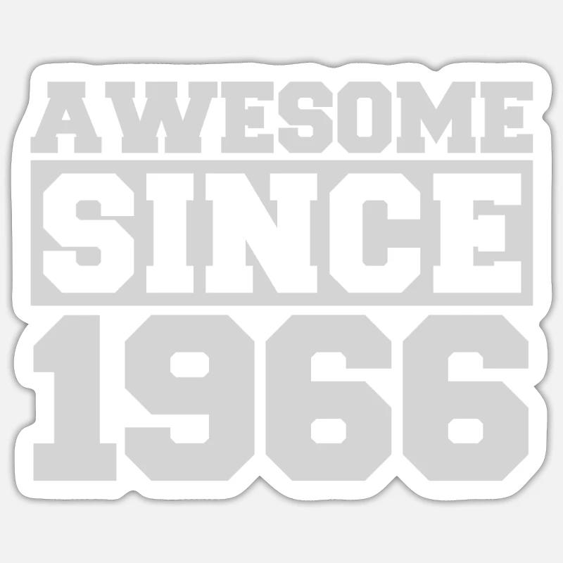 Awesome since 1966 - Sticker size S (10 x 10 cm) - white matte