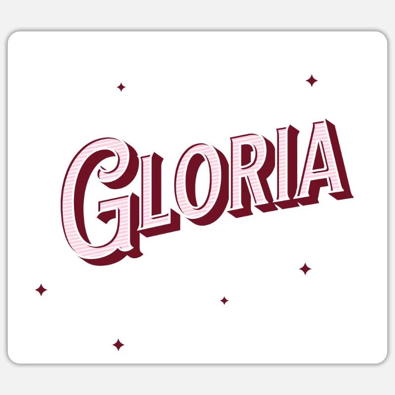 Gloria name personalized - Sticker size S (10 x 10 cm) - white matte