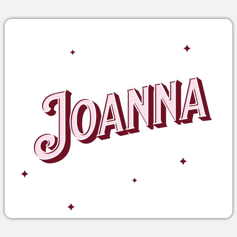 Joanna name personalized - Sticker size S (10 x 10 cm) - white matte