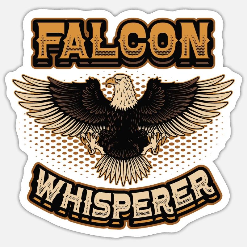 Falkenflüsterer-bussard. - Sticker Größe S (10 x 10 cm) - Mattweiß