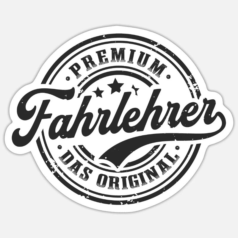 Fahrlehrer das Original - Sticker Größe S (10 x 10 cm) - Mattweiß