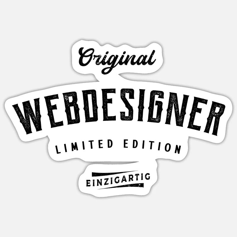 Webdesigner Limited Edition Webdesign - Sticker Größe S (10 x 10 cm) - Mattweiß
