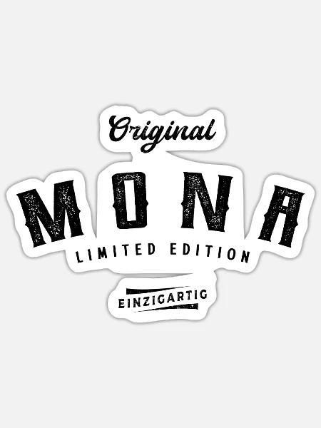 Mona Limited Edition - Sticker Größe S (10 x 10 cm) - Mattweiß