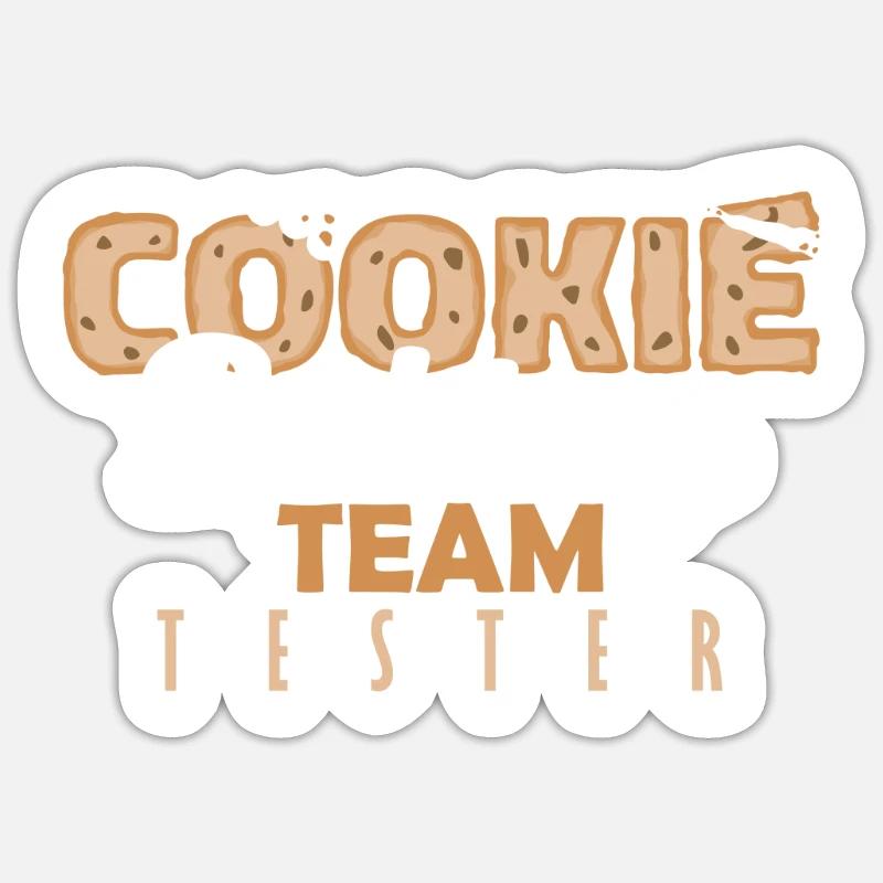 Kuchen Cookie Baking Team Tester Backen Sticker Größe S (10 x 10 cm)