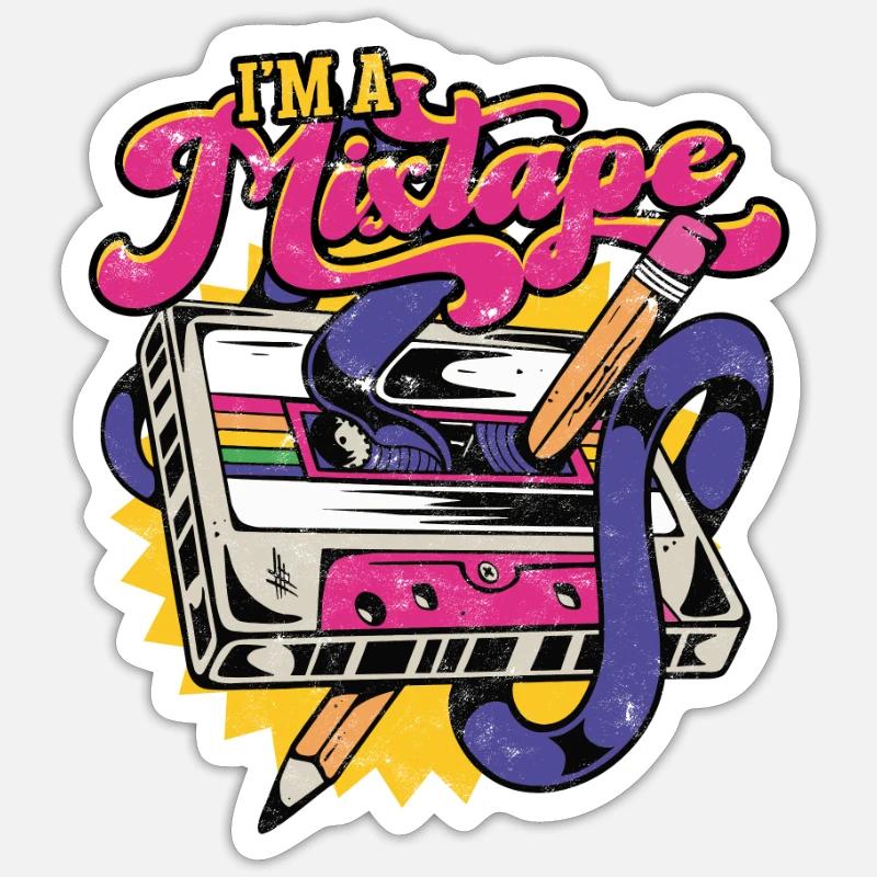 Ich bin ein Mixtape - Gleichberechtigung Sticker Größe S (10 x 10 cm)