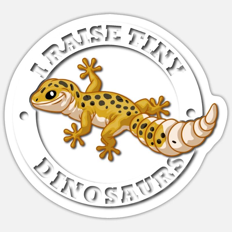 Leopard Gecko - Sticker size S (10 x 10 cm) - white matte