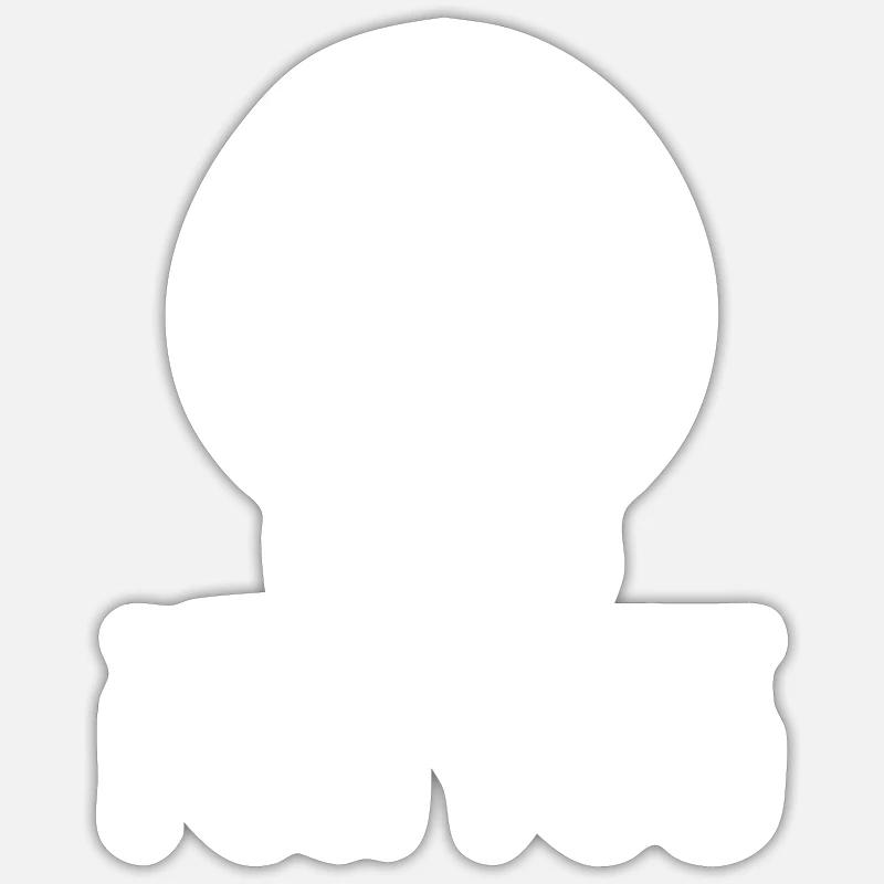 La mort vous attend - Sticker taille S (10 x 10 cm) - blanc mat