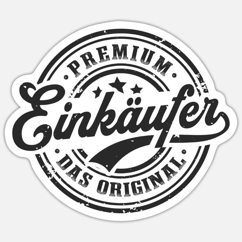Einkäufer Original Beruf Lustiges Einkauf Sticker Größe S (10 x 10 cm)