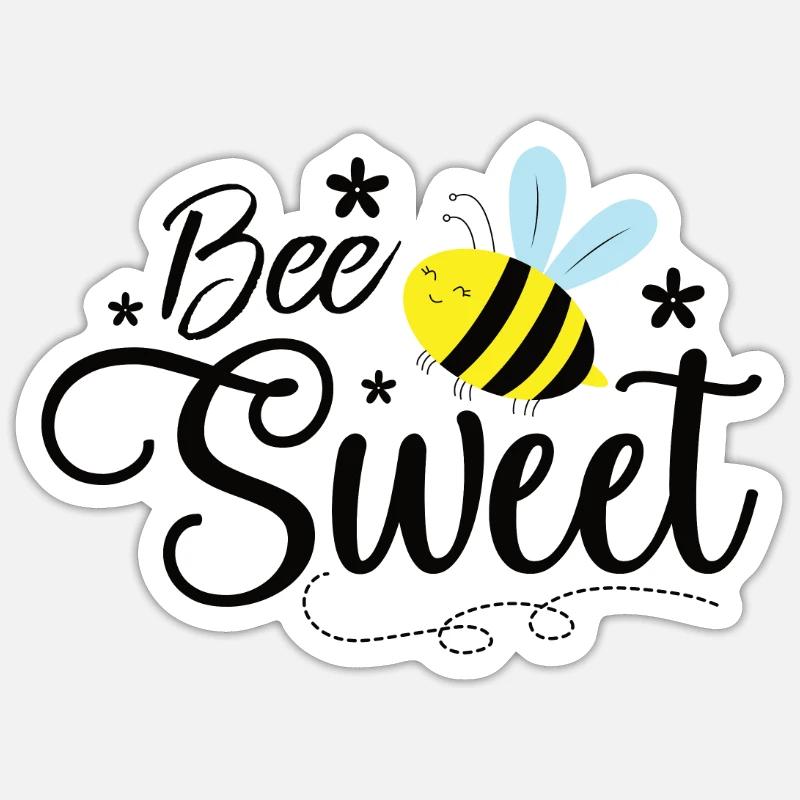 Bee - Sticker size S (10 x 10 cm) - white matte