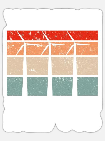 Windturbinentechniker Windpark Windkraft - Sticker Größe S (10 x 10 cm) - Mattweiß
