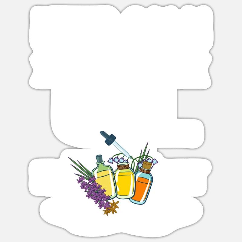 Ätherische Öl Diffusor Aromatherapie Pflanzen Sticker Größe S (10 x 10 cm)