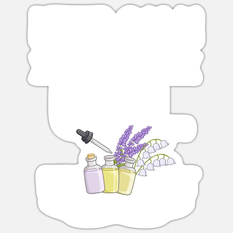 Ätherische Öl Diffusor Aromatherapie Pflanzen Sticker Größe S (10 x 10 cm)