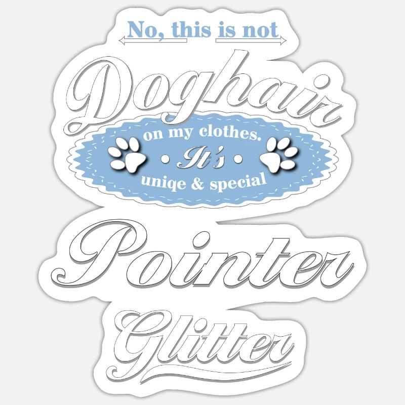 Hundeglitzer Pointer Sticker Größe S (10 x 10 cm)