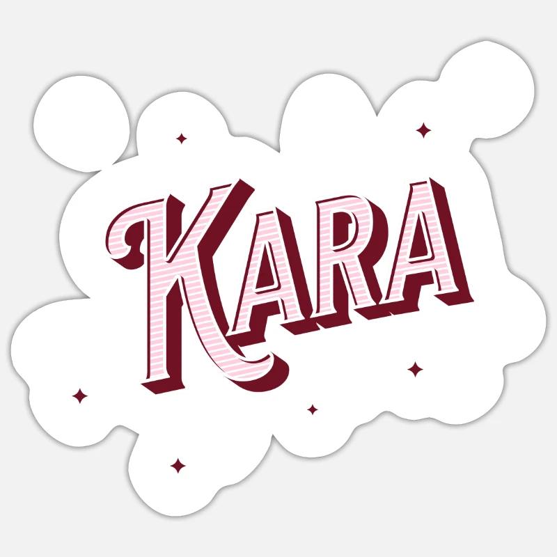 Kara name personalized - Sticker size S (10 x 10 cm) - white matte