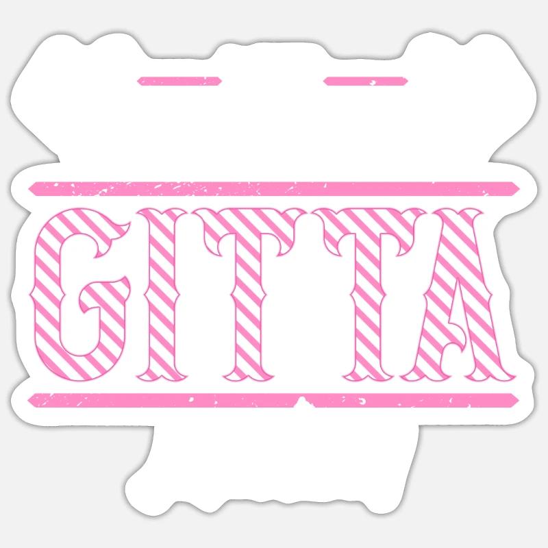 Gitta Geschenkidee Geschenk Geburtstag - Sticker Größe S (10 x 10 cm) - Mattweiß