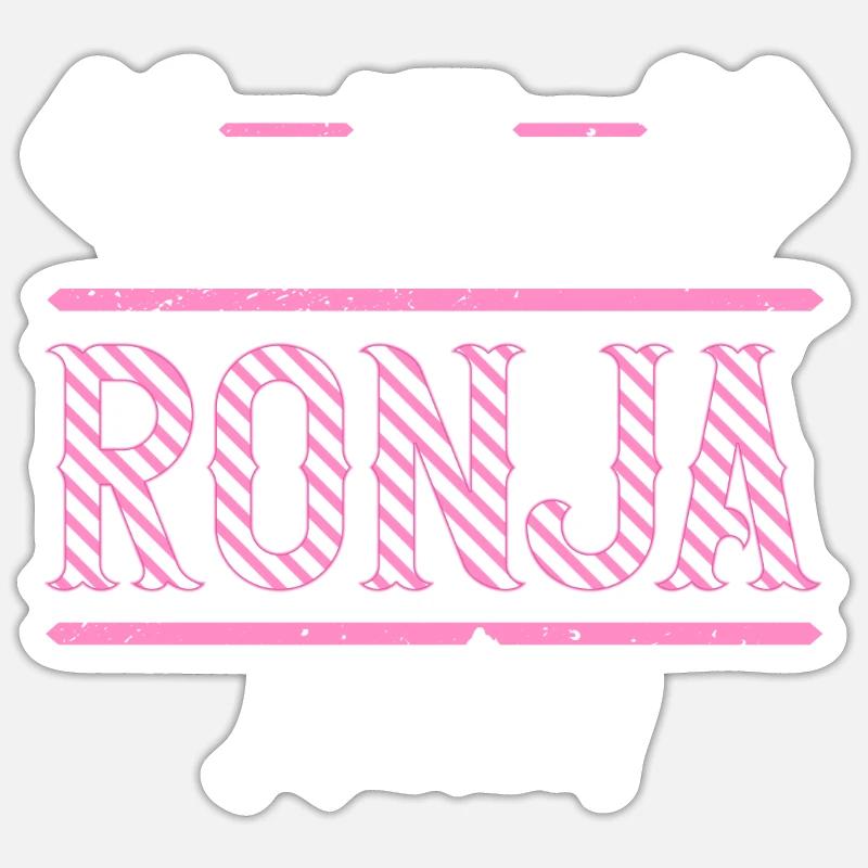 Ronja Geschenkidee Geschenk Geburtstag - Sticker Größe S (10 x 10 cm) - Mattweiß