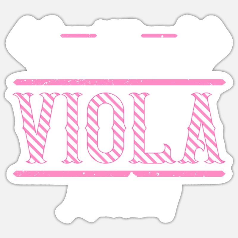 Viola Geschenkidee Geschenk Geburtstag - Sticker Größe S (10 x 10 cm) - Mattweiß