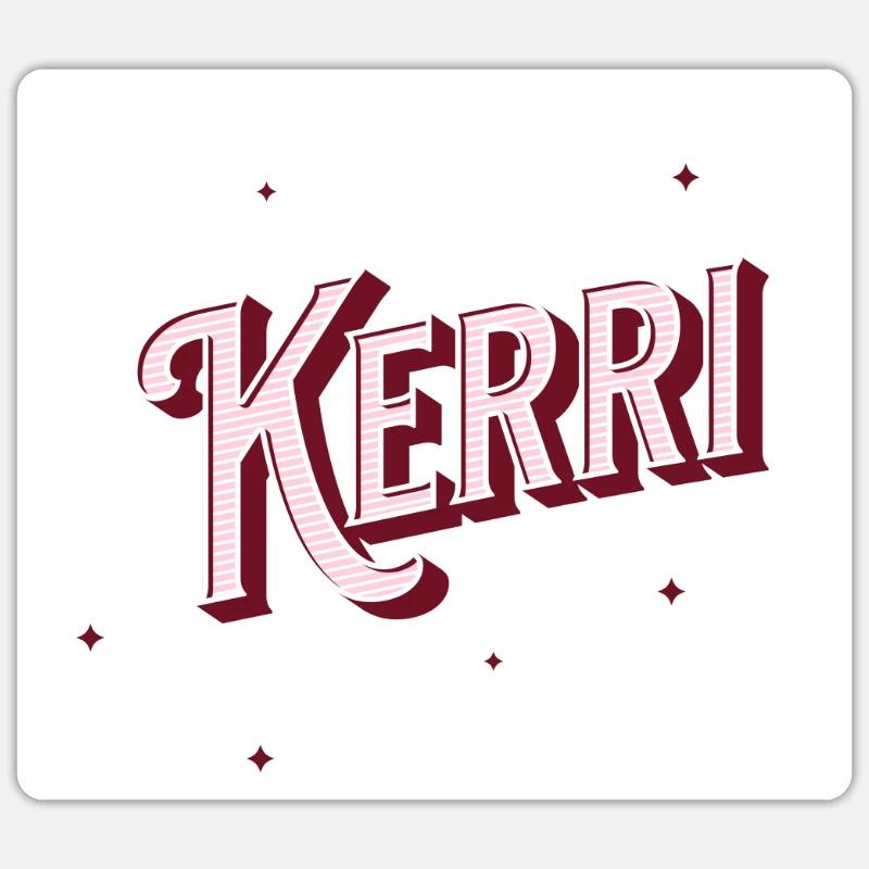 Kerri name personalized - Sticker size S (10 x 10 cm) - white matte