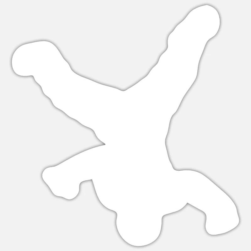 Breakdance Breakdancer Break Dance Oneline Art Sticker taille S (10 x 10 cm)