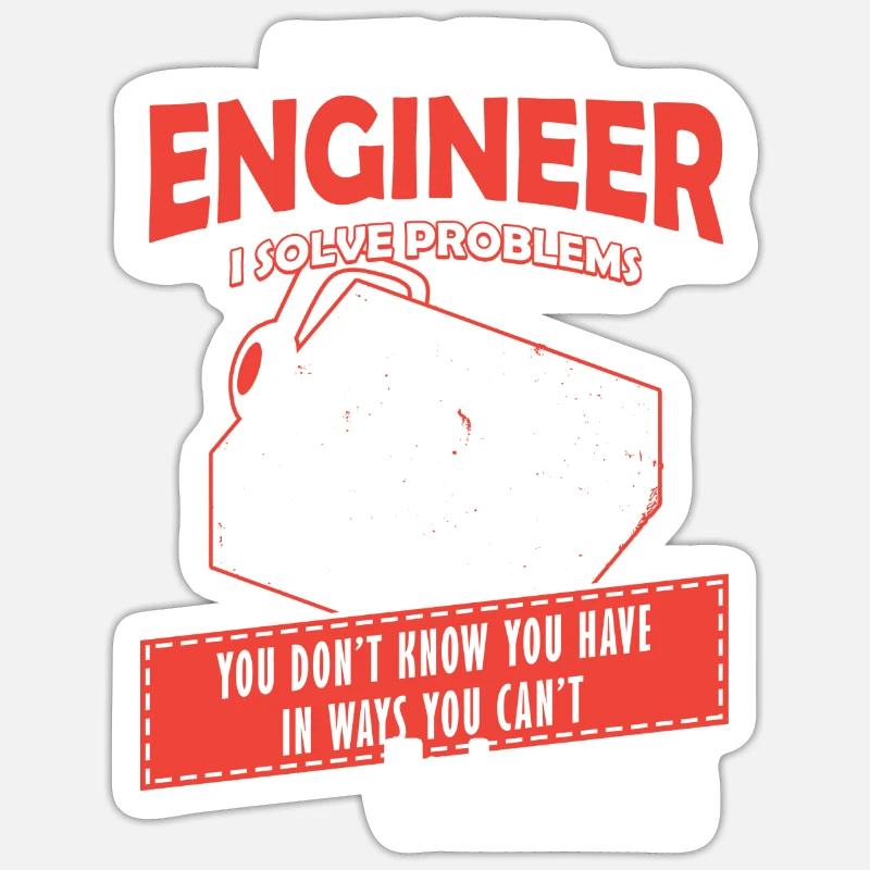 Audio Engineer Solve Problem Tontechniker - Sticker Größe S (10 x 10 cm) - Mattweiß