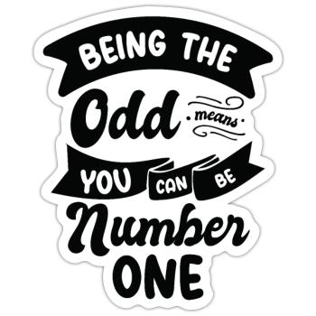 Math Odd Number Mathematics Smart Inspirational - Sticker size S (10 x 10 cm) - white matte - Front