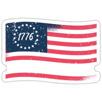 1776 Wir das Volk patriotisch American - Sticker size S (10 x 10 cm) - white matte - Front