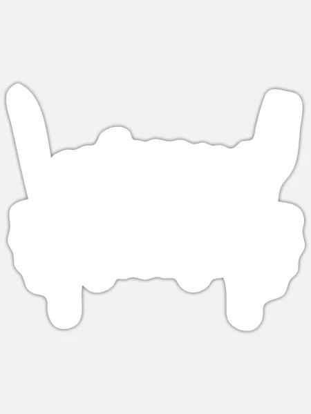 Koch Shirt Aufessen ! Hab ich gesagt - Sticker Größe S (10 x 10 cm) - Mattweiß
