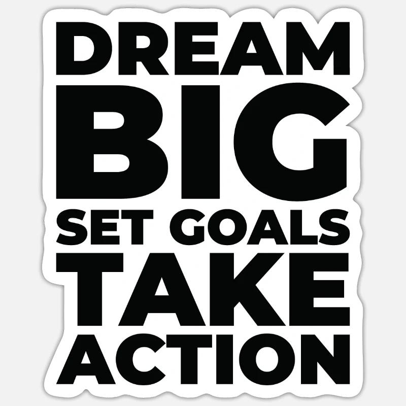 Objectif Vie Citations Message positif Motivant Sticker taille S (10 x 10 cm)