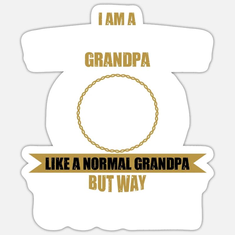 Construction worker Grandpa Sticker size S (10 x 10 cm)