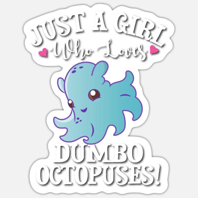 Dumbo Octopus Sticker size S (10 x 10 cm)