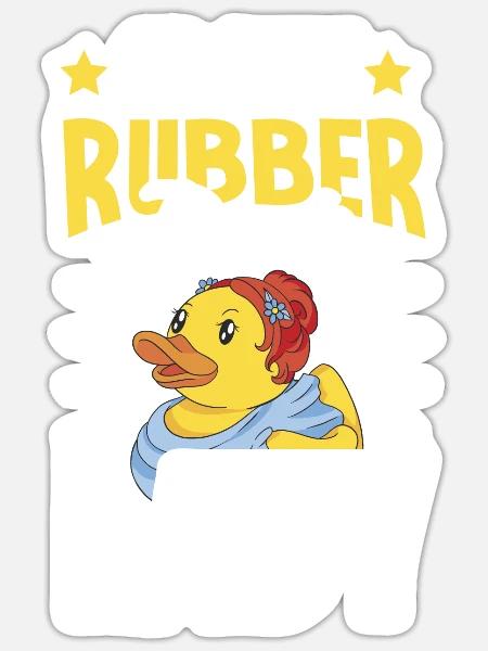 Rubber Duck Ducks Bird Hunt Duck lover Gift Idea - Sticker Größe S (10 x 10 cm) - Mattweiß