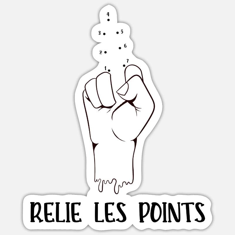 relie les points Sticker taille S (10 x 10 cm)