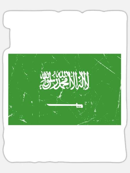 Team Saudi-arabien Fußball - Sticker Größe S (10 x 10 cm) - Mattweiß