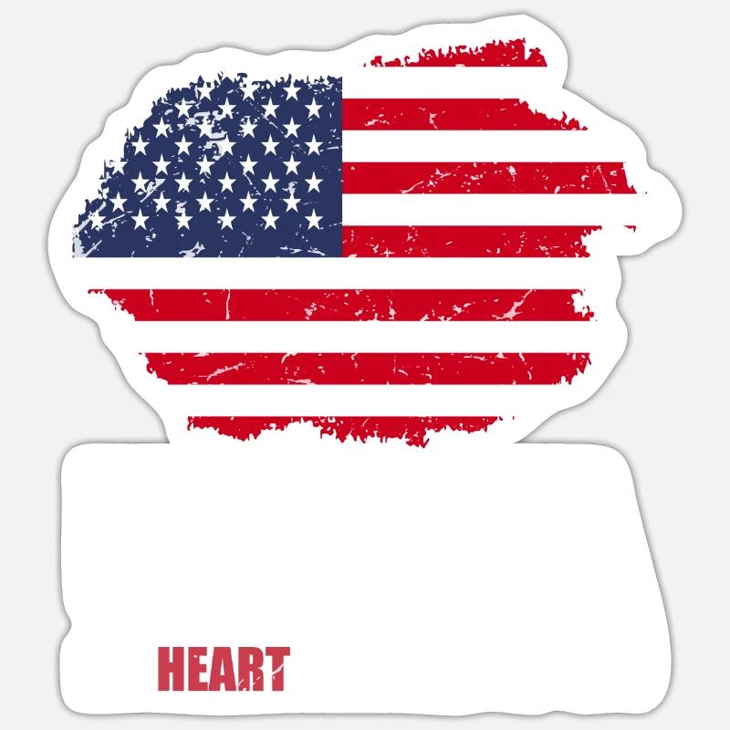 Drapeau de cerf - Sticker taille S (10 x 10 cm) - blanc mat